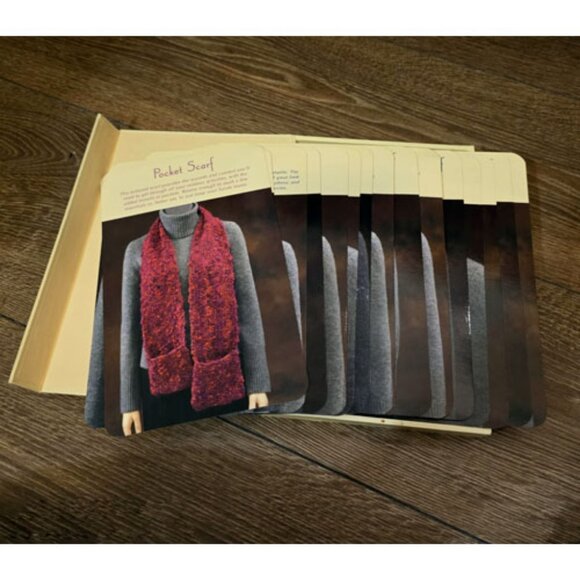 Little Book of Scarves Knitting Patterns on Laminated Cards Scarf Magnetic Close - Picture 5 of 6
